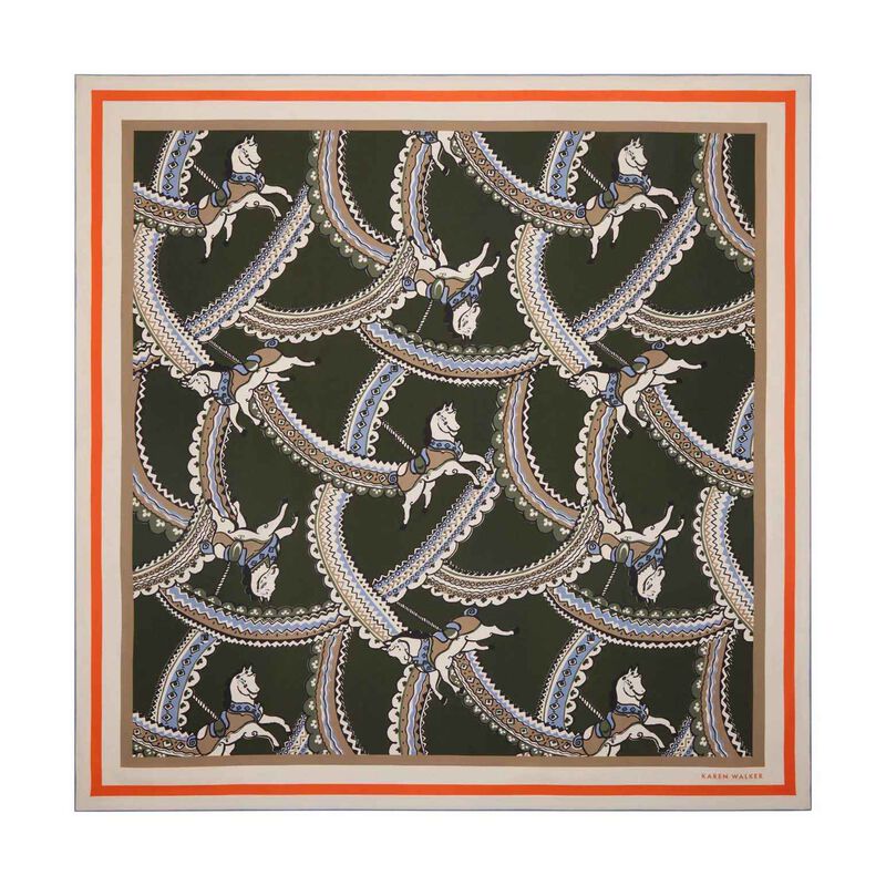 Karen Walker Carousel Classic Silk Scarf image number 2